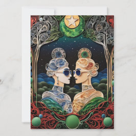 Convite para casamento lésbica