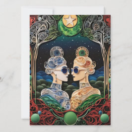 Convite para casamento lésbica