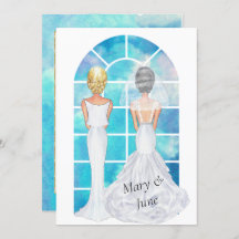 Convite para Casamento Lésbica gay