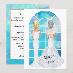 Convite para Casamento Lésbica gay