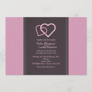Convite para Casamento Lésbico de Coração Intercal