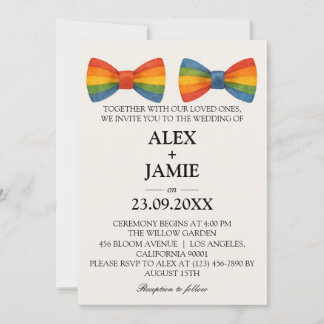 Convite para Casamento LGBT-Arco do Gay Arco-Íris