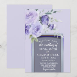 Convite para Casamento Lilac Watercolor