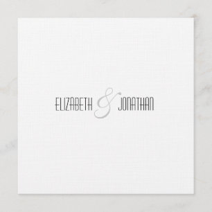 Convite para Casamento Linen de Código QR Moderno