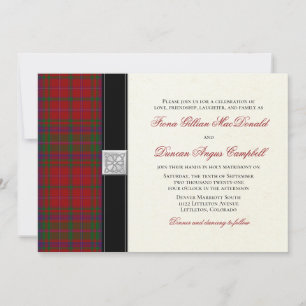 Convite para casamento MacDougal MacDougall Tartan