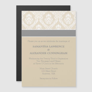 Convite para Casamento Magnético de Cinzas Tan Bei
