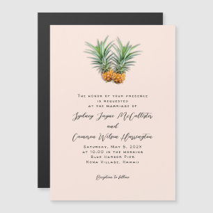 Convite para Casamento Magnético de Dois Pineanas