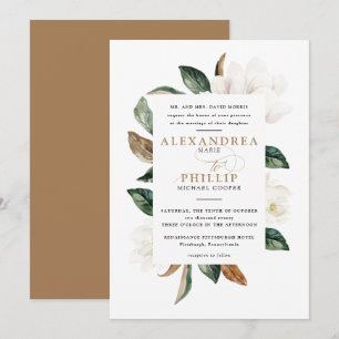 Convite para Casamento Magnolia Branco