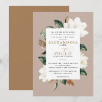Convite para Casamento Magnolia | Tan