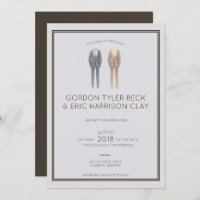 Convite para Casamento Mahogany Masculine