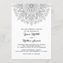 Convite para Casamento Mandala