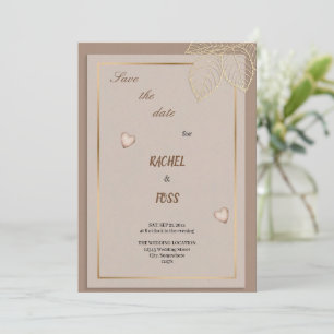 convite para casamento marrom