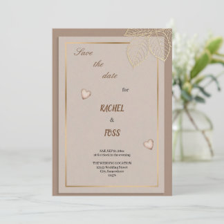 convite para casamento marrom