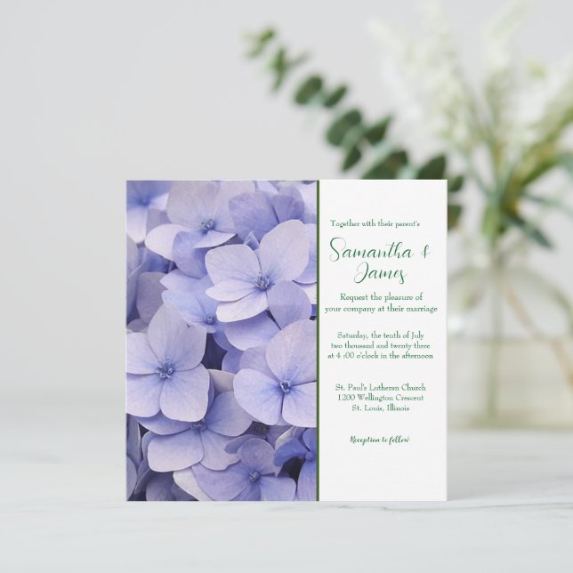 Convite para Casamento Mauve Chrysanthemum (Em pé/Frente)