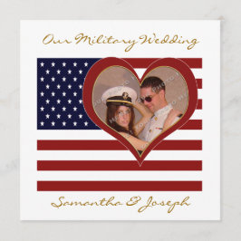 Convite Para Casamento Militar - Coração De Bandei