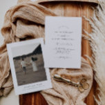 Convite para Casamento Minimalista Boho<br><div class="desc">Este é um moderno cartão de convite para casamento de temas mínimos com um design elegante. Edite a maioria dos textos e todas as cores para fazer com que este ajustado mínimo seja o convite de casamento que o evento precisa e o estilo pessoal. Apenas selecione "editar usando a ferramenta...</div>
