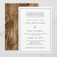 Convite para Casamento Minimalista Industrial