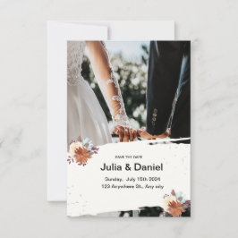 Convite para Casamento Minimalista Preto Branco