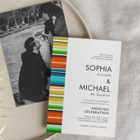 Convite para Casamento Mínimo de Verão de Serape