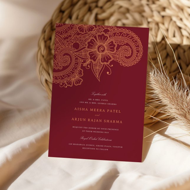 Convite Para Casamento Mod Mehandi (Criador carregado)