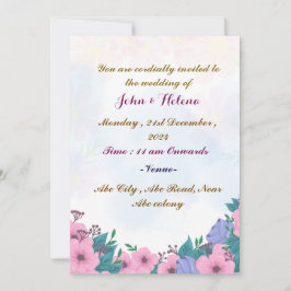 Convite para casamento moderno