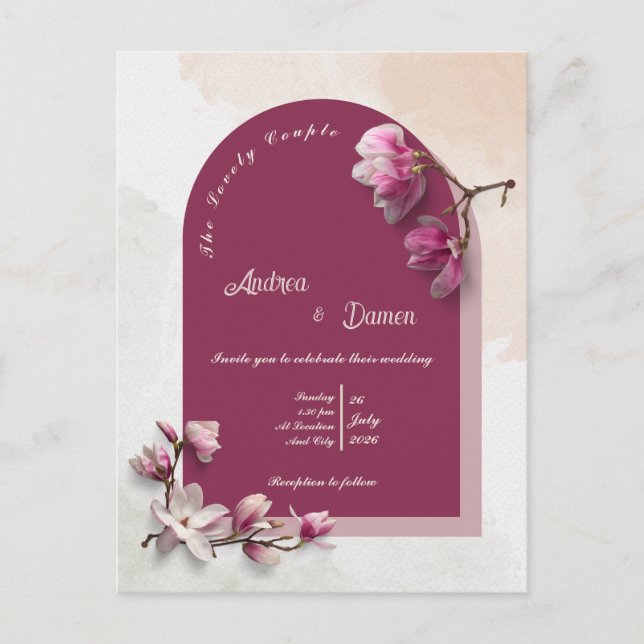 Convite para casamento moderno (Frente)