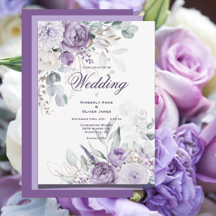 Convite para Casamento Moderno de Aquarela Puro Fl