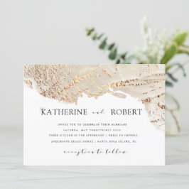 Convite para Casamento Moderno de Foil Foil Foil D