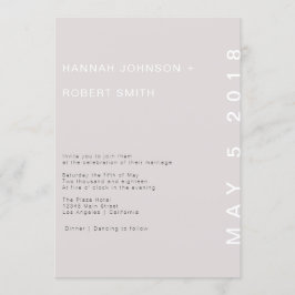 Convite para Casamento Moderno do Blush