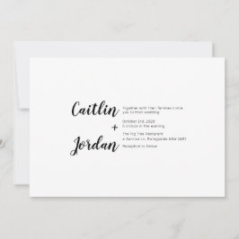 Convite para casamento moderno e contemporâneo