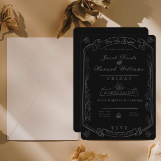Convite para Casamento Moody Forest Gótica