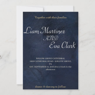 Convite para Casamento Moody Painterly Watercolor