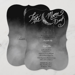 Convite para Casamento Moon e Back Dark e Moody