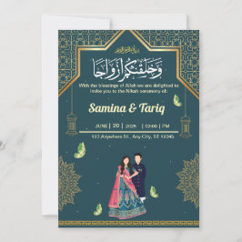 Convite para Casamento Muçulmano de Nikah