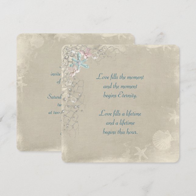 Convite para Casamento na Rede Náutica (Frente/Verso)