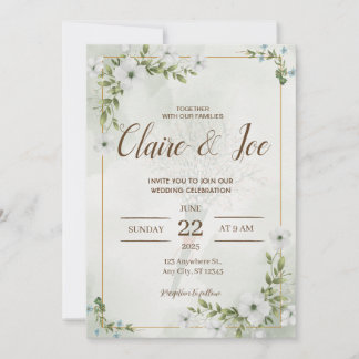 Convite para Casamento Natural Verde