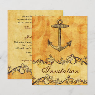 Convite para Casamento Náutico de Âncora do Orç