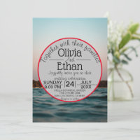 Convite para Casamento Náutico do marinho Moderno