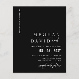 Convite para Casamento Negra Moderno Mínimo de Orç