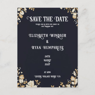 Convite para Casamento Negro Elegante