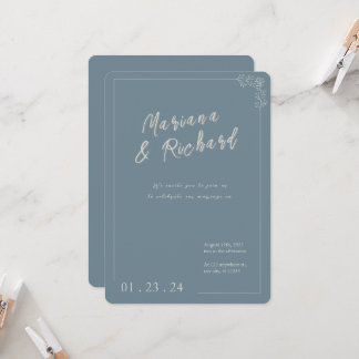 Convite para Casamento Neutro Chic