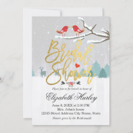 Convite para Casamento no inverno da Cena de Neve