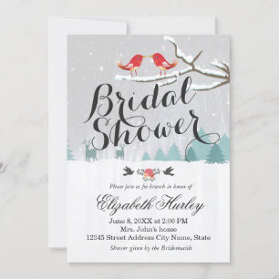 Convite para Casamento no inverno da Cena de Neve