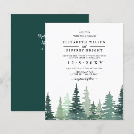 Convite para Casamento no inverno de Pinheiros Orç