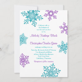 Convite para casamento no inverno | Floco de neve