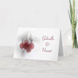 Convite para Casamento no inverno Red Frosty Berri