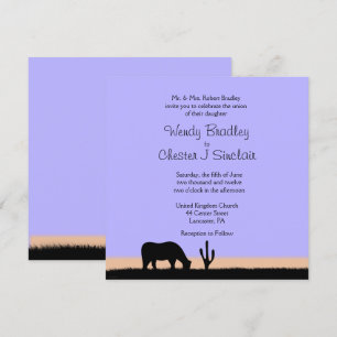 Convite para Casamento Ocidental em Crepúsculo