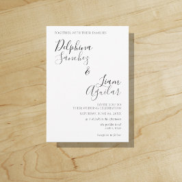 Convite para Casamento Orçamental Moderno de Cinza