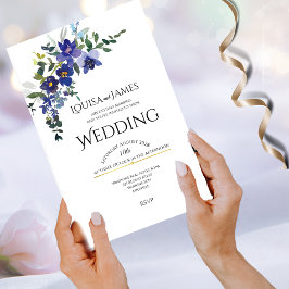 Convite para Casamento Orquídea Azul