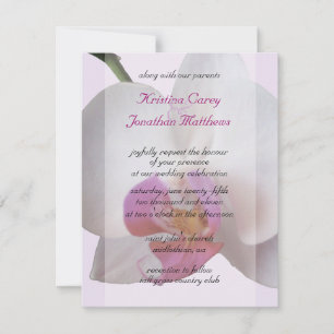 Convite para Casamento Orquídeo Rosa